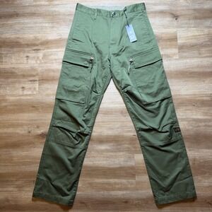 G-Star RAW R-3N Carpenter Pants Men 30x34 Sage Green Cargo Paratrooper NEW